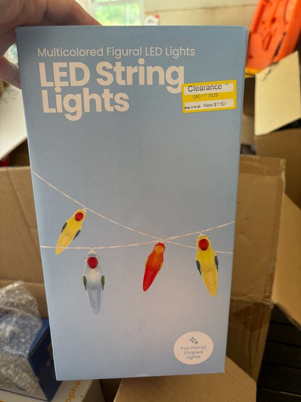 GEMS Multicolored Figural LED Lights Parrot String Lights 14.25 ft